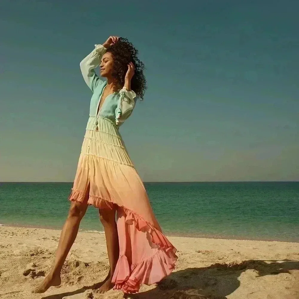 Rococo Sand Ciel Dress in Gradient Rainbow Size XS - Picture 14 of 17